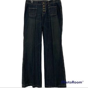 Vintage SERGIO VALENTE Button Fly Striped Jeans